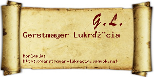 Gerstmayer Lukrécia névjegykártya